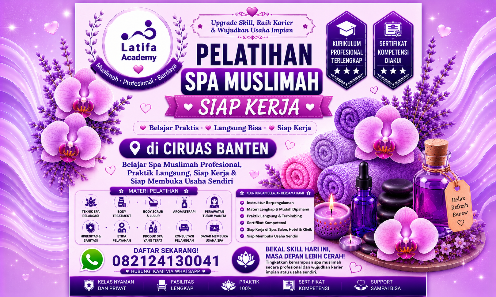 Pelatihan Spa Muslimah Siap Kerja di Ciruas Banten 082124130041